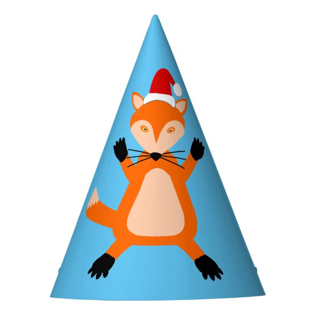 Cute Christmas Fox Party Hat (Front)