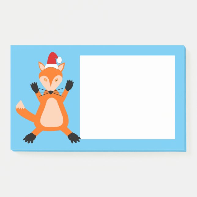 Cute Christmas Fox Post-it Notes (Front)