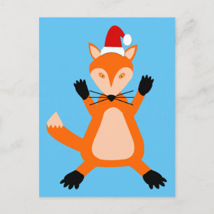 Cute Christmas Fox Postcard