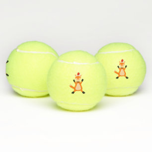 Cute Christmas Fox Tennis Balls