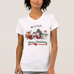 Cute Christmas Friends Shirt, Merry Christmas Squa T-Shirt