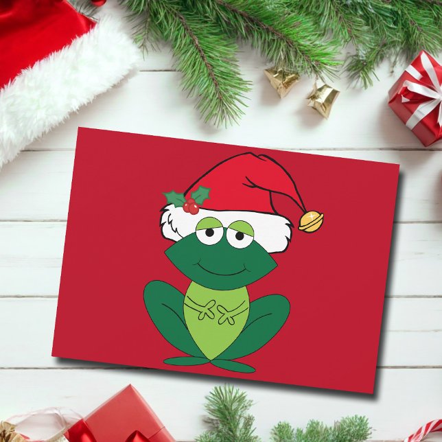 Cute Christmas Frog Holiday Card (Creator Uploaded)