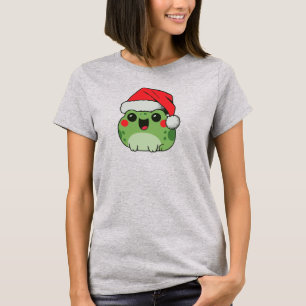 Cute Christmas Frog Santa Hat Xmas Womens Gifts T-Shirt