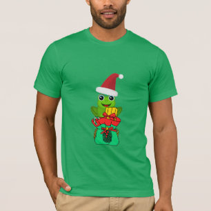 Cute Christmas Frog with Gifts _ Funny Holiday  T-Shirt