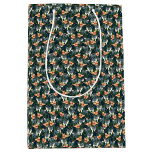 Cute Christmas Gift Bag with Festive Cats