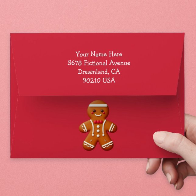 Cute Christmas Gingerbread Cookie Envelopes (Cute Christmas Gingerbread Cookie Envelopes)