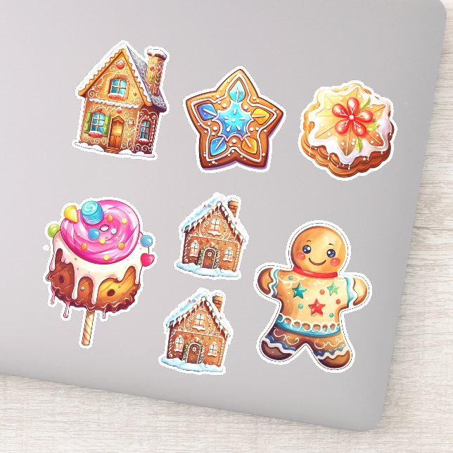 Cute Christmas Gingerbread Cookie Set (Detail)