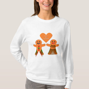 Cute Christmas Gingerbread Couple T-Shirt