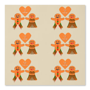 Cute Christmas Gingerbread Couple Wallpaper