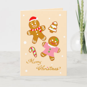 Cute Christmas Gingerbread Custom Holiday Card