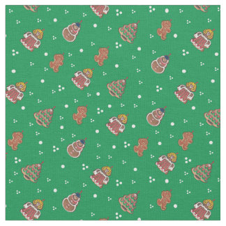 Cute Christmas Gingerbread design Fabric