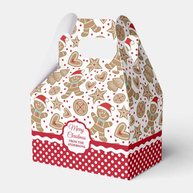  Cute Christmas Gingerbread Favour Box (Front Side)