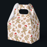 Cute Christmas Gingerbread Favour Box<br><div class="desc">A cute Christmas gingerbread man pattern decorates this gift box. So cute for passing out Christmas cookies and treats. Designed for you by Blackberry Boulevard.</div>