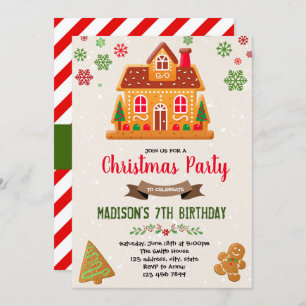 Cute christmas gingerbread house Invitation