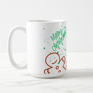 Cute Christmas Gingerbread Man and Tree Pattern. Coffee Mug