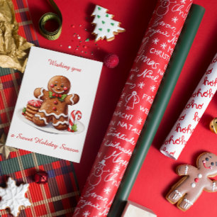 Cute Christmas Gingerbread Man Holiday Card