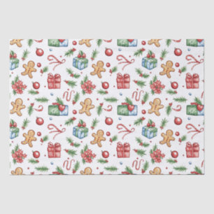 Cute Christmas gingerbread man Tissue Paper