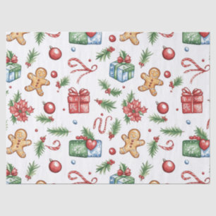 Cute Christmas gingerbread man Tissue Paper