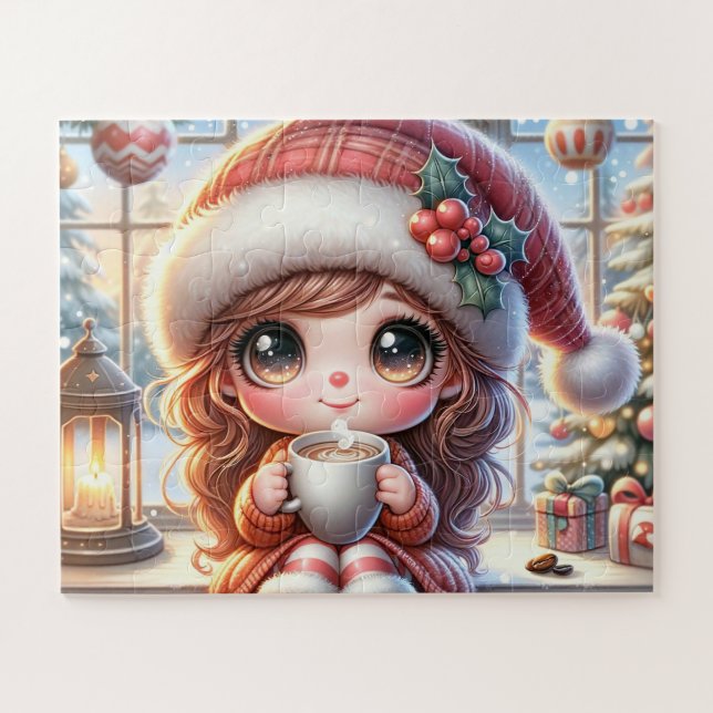 Cute Christmas Girl Jigsaw Puzzle (Horizontal)