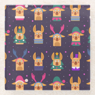 Cute Christmas Glass Coaster