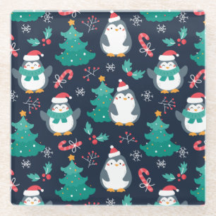 Cute Christmas Glass Coaster