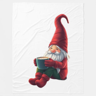 Cute Christmas gnome Fleece Blanket