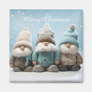 Cute Christmas Gnome Magnet