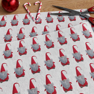 Cute Christmas Gnome Pattern Tissue Paper