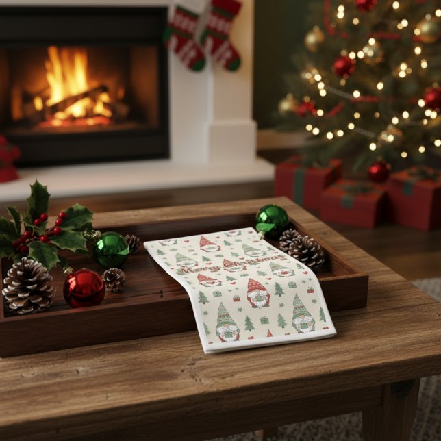 Cute Christmas Gnome Scandinavian Napkin (Creator Uploaded)