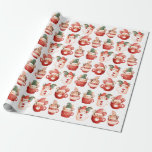 Cute Christmas Gnome Winter Holiday Party Wrapping Paper<br><div class="desc">Cute gnome themed Christmas wrapping paper</div>