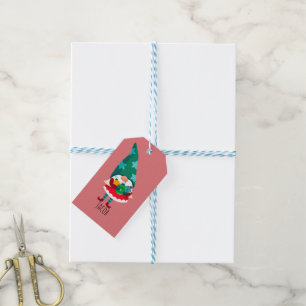 Cute Christmas Gnome with Christmas Ornaments Gift Tags