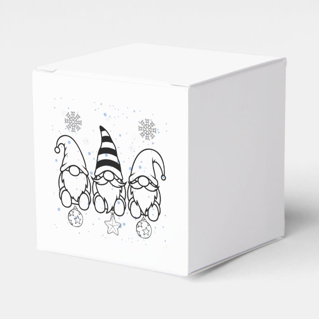 Cute Christmas Gnomes Holiday Design.  Favour Box (Front Side)
