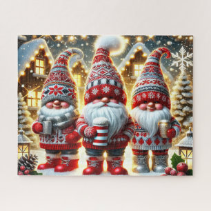 Cute Christmas Gnomes Jigsaw Puzzle
