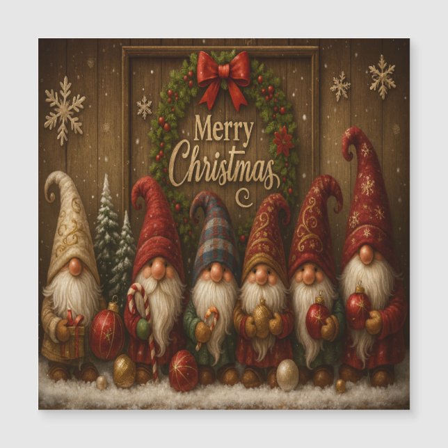 Cute Christmas Gnomes Merry (Front)