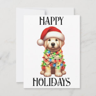 Cute Christmas Golden Retriever Holiday Card