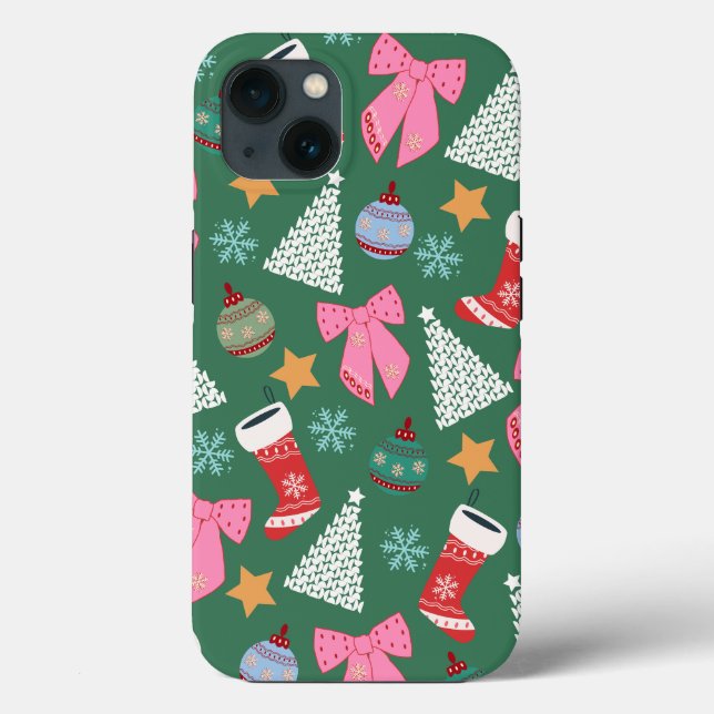 Cute Christmas Green Case-Mate iPhone Case (Back)