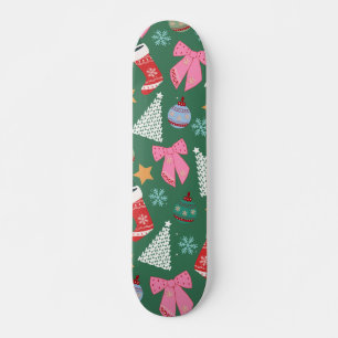 Cute Christmas Green Skateboard