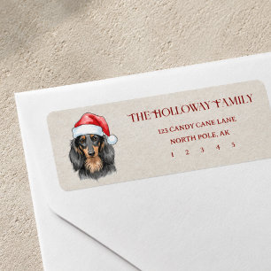 Cute Christmas Hand Drawn Dachshund Return