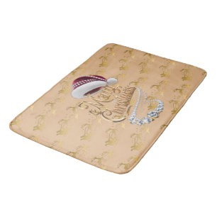 Cute Christmas hat Bath Mat