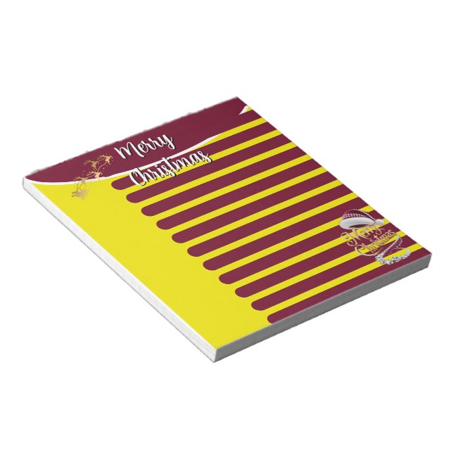 Cute Christmas hat Notepad (Angled)