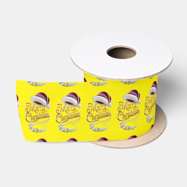 Cute Christmas hat Satin Ribbon (Spool)