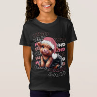 Cute Christmas Highland Cow Ballerina