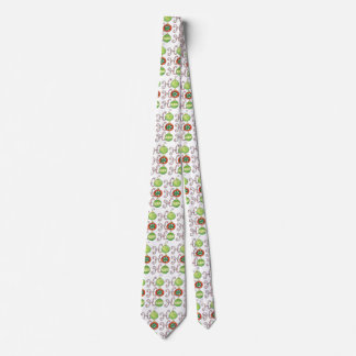 Cute Christmas Ho Ho Ho, Candy Canes Ornaments Tie