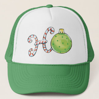 Cute Christmas Ho Ho Ho, Candy Canes Ornaments Trucker Hat