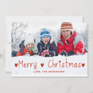 Cute Christmas Holiday Card   Red