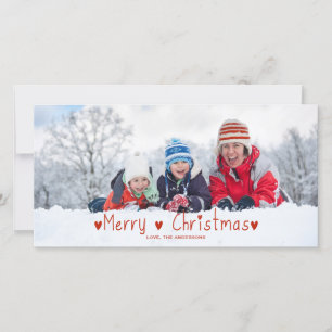 Cute Christmas Holiday Card Red