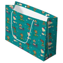 Cute Christmas Holiday Dogs on Sleds Pattern
