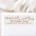 Cute Christmas Holiday Lights Address Label<br><div class="desc">This cute Christmas holiday address label features christmas holiday lights. Personalize it for your needs. You can find matching products at my store.</div>