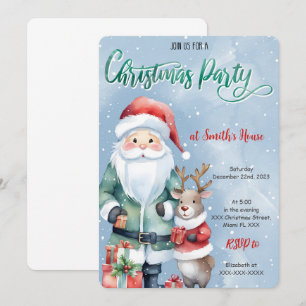Cute Christmas Holiday Party Invitation