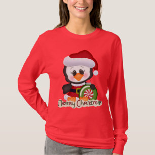Cute Christmas Holiday penguin t-shirt